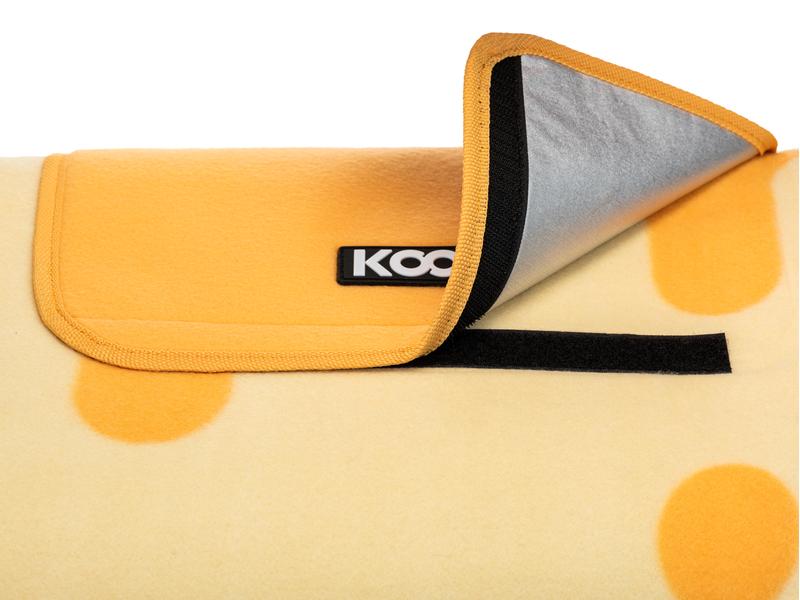 KOOR Picknickdecke Gelato-Arancia 200 x 200 cm Modische Picknick-Decke in sommerlichen Trendfarben