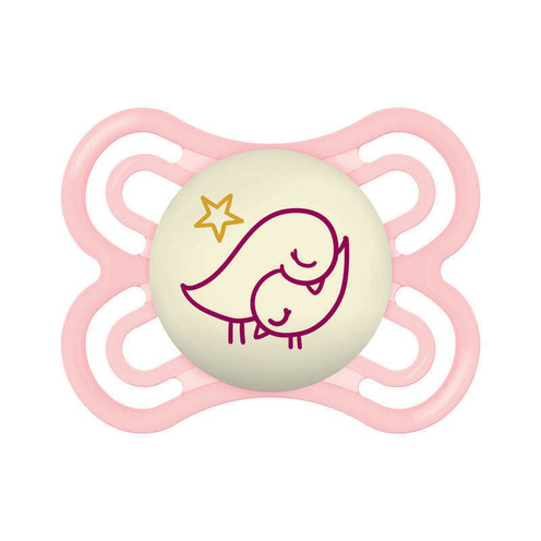 Lot de 2 sucettes Perfect 2-6 mois Planet Love Night - Coloris aléatoire - MAM