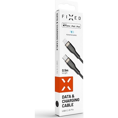Fixed USB-C/Lightning kabel 0,5 meter - 50 cm