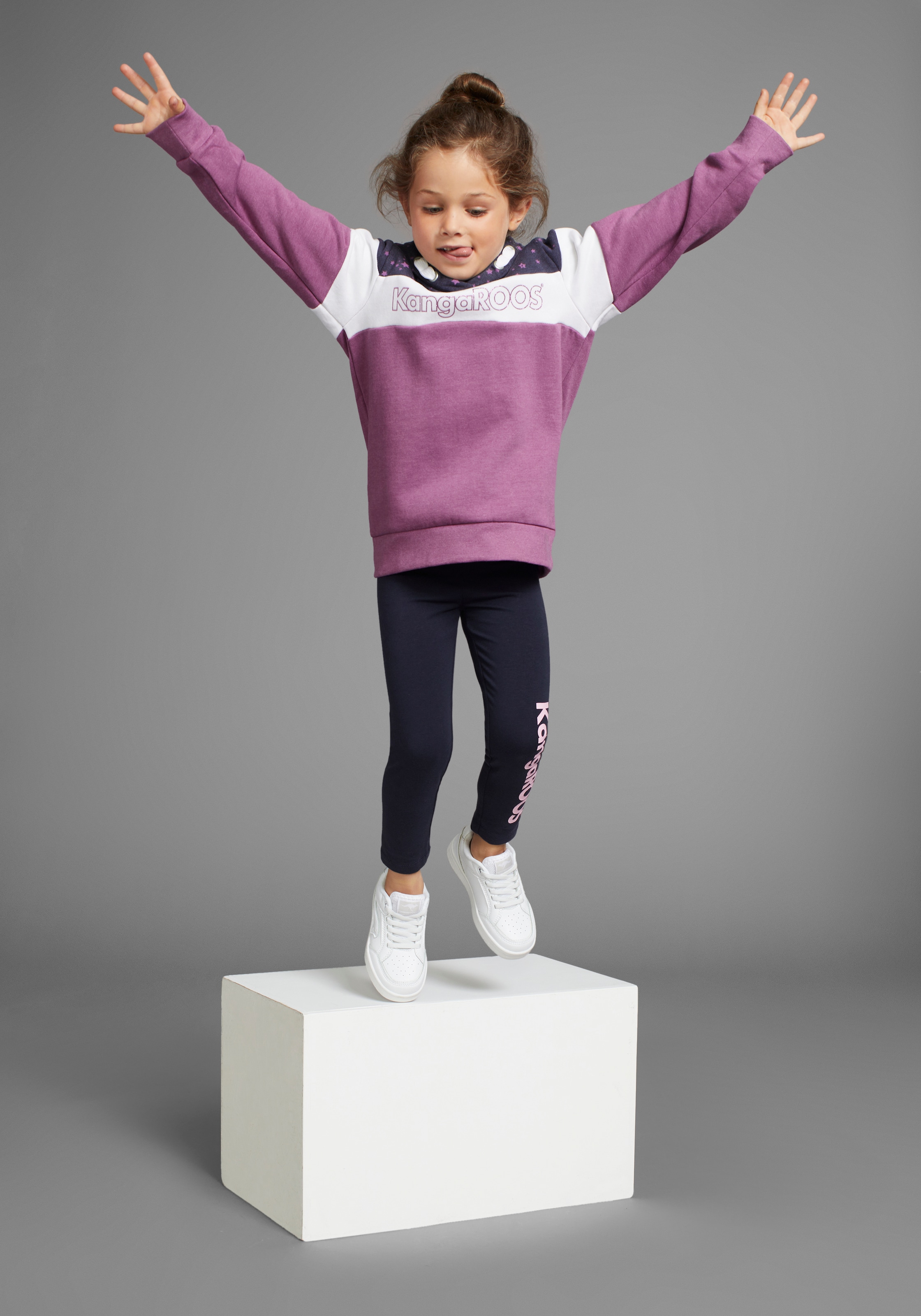 KangaROOS Kapuzensweatshirt »Colorblocking«, , für kleine Mädchen