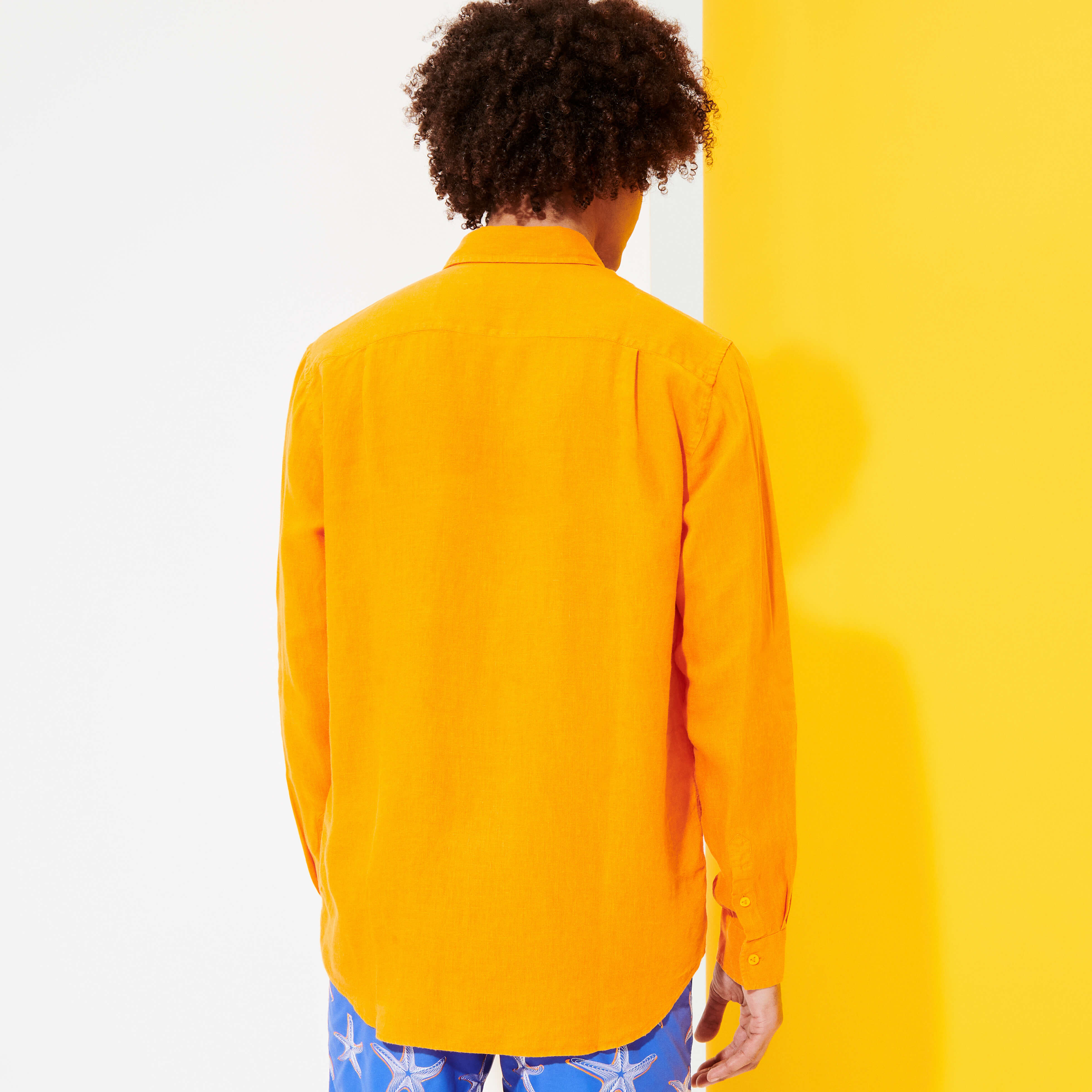 Chemise en lin homme unie