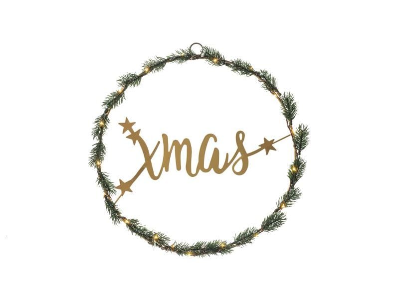 STT Hänger Round XMAS, Ø 36 cm LED Weihnachtsdekoration