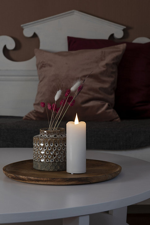 Bougie à LED en cire blanc chaud interieur