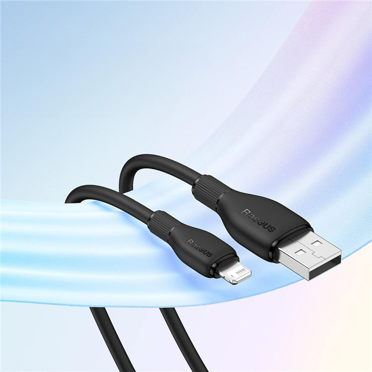 (2m) 2.4A USB A auf Lightning Ladekabel Datenkabel - Schwarz