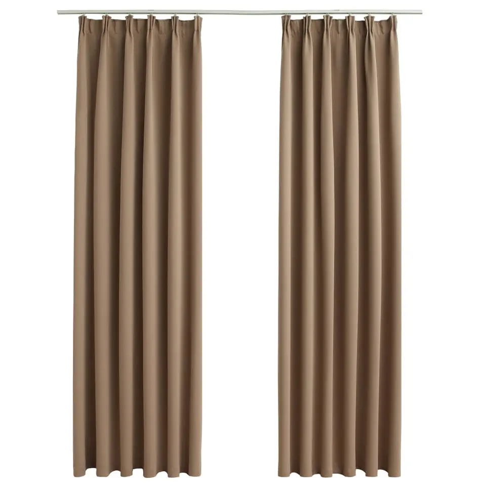 vidaXL - Gordijn - Taupe - Stof - 140 x 225 cm