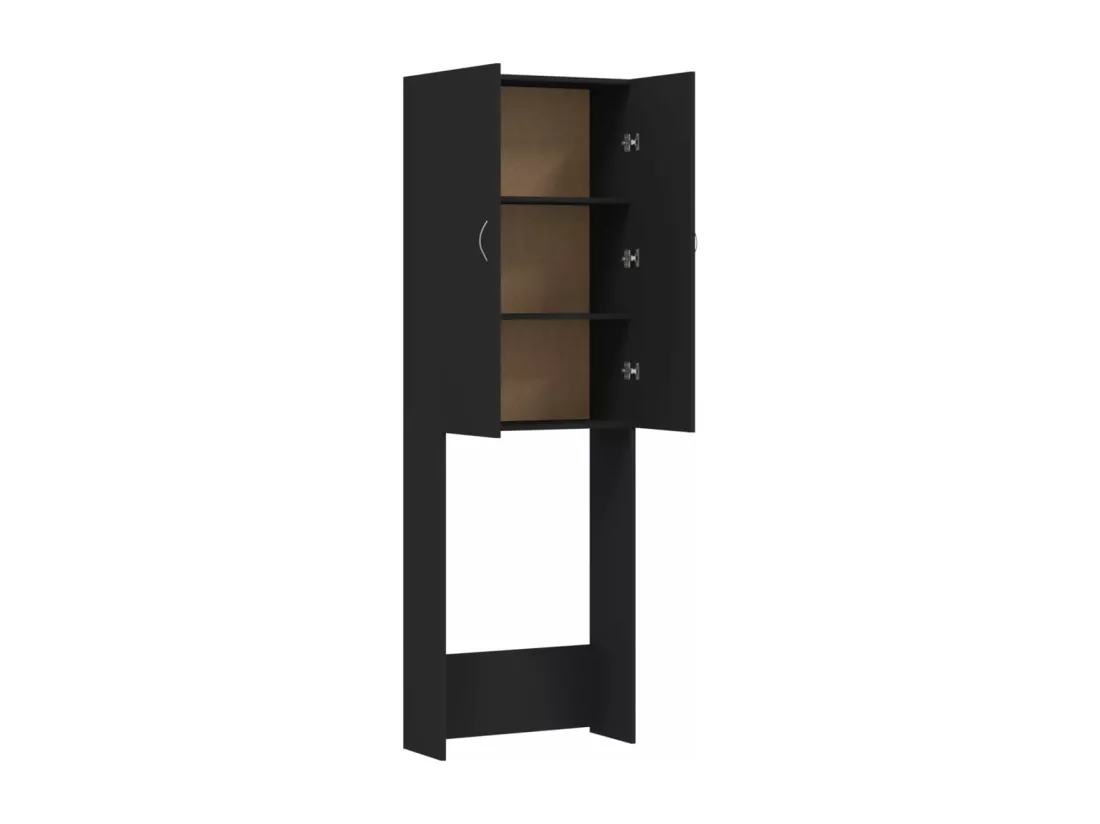 Meuble pour machine à laver Noir 64x25,5x190 cm