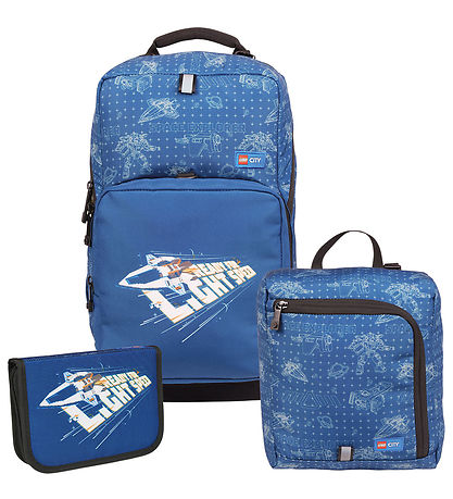 LEGO® City Schulranzen-Set - Space Explorer - 20.5 L - Blau