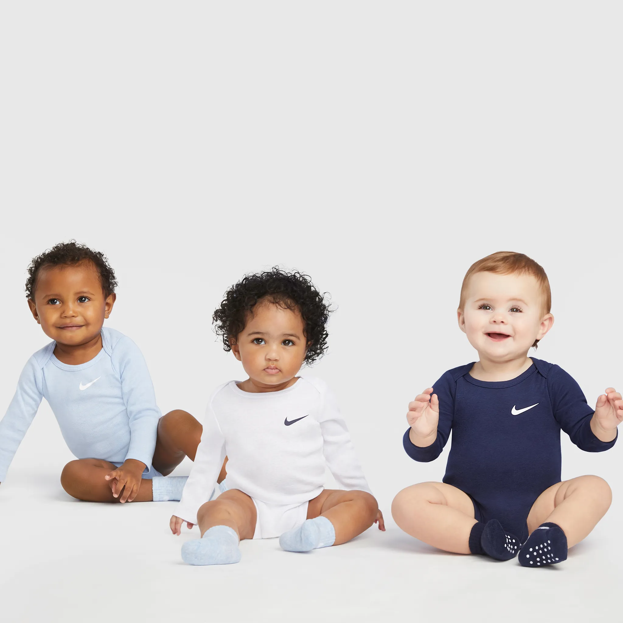 Nike Cache-Couche Manches Longues Paquet de 3 0-9mois