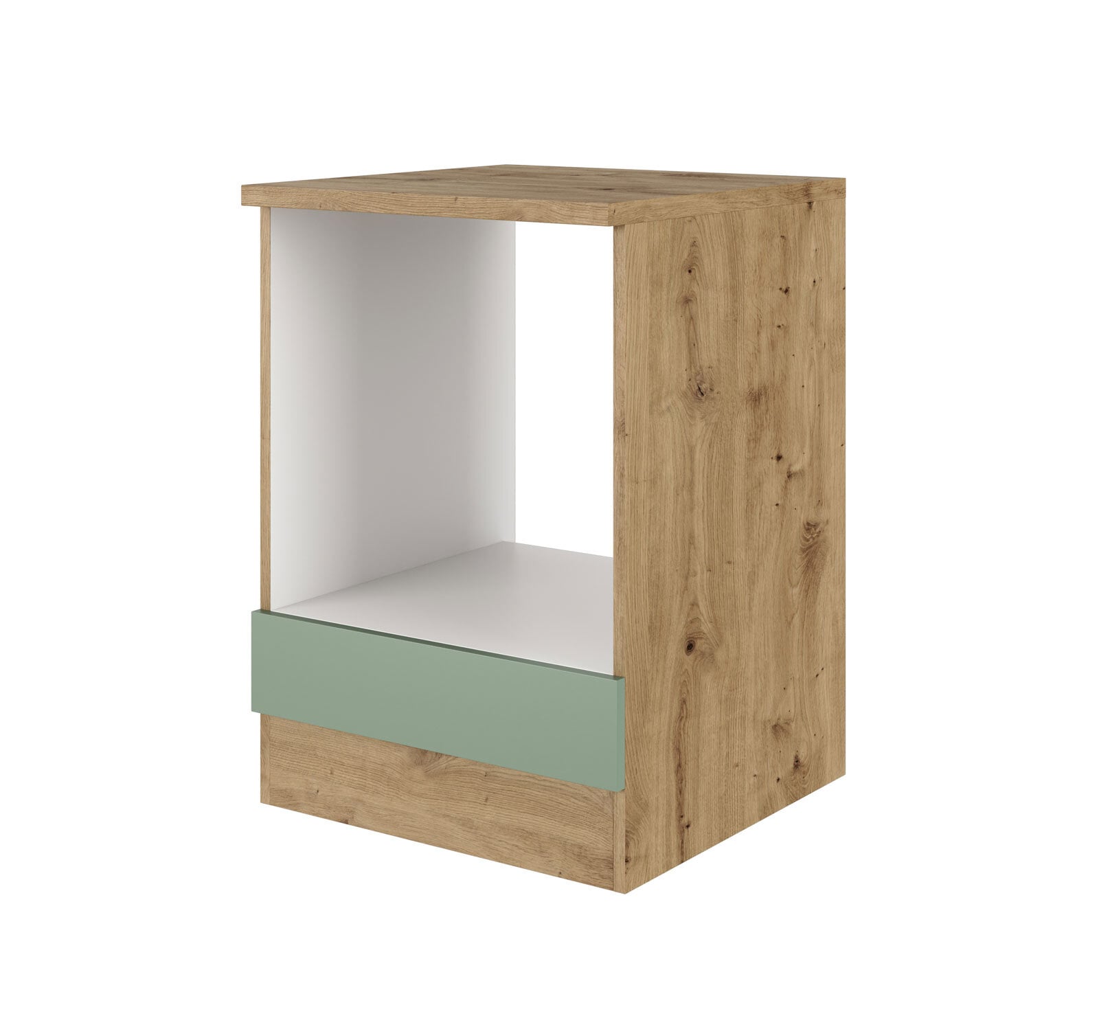 Herdumbauschrank Cara Schilfgrün/Artisan Eiche NB 60cm