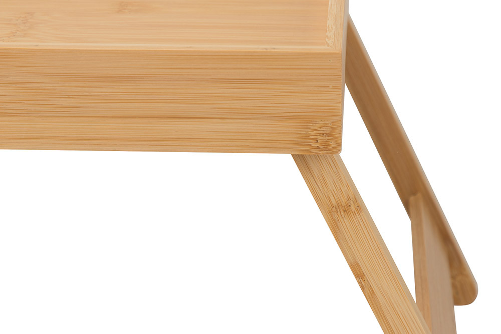 Klappbares Tablett ZEN-BO 50cm natur Bambusholz Betttisch