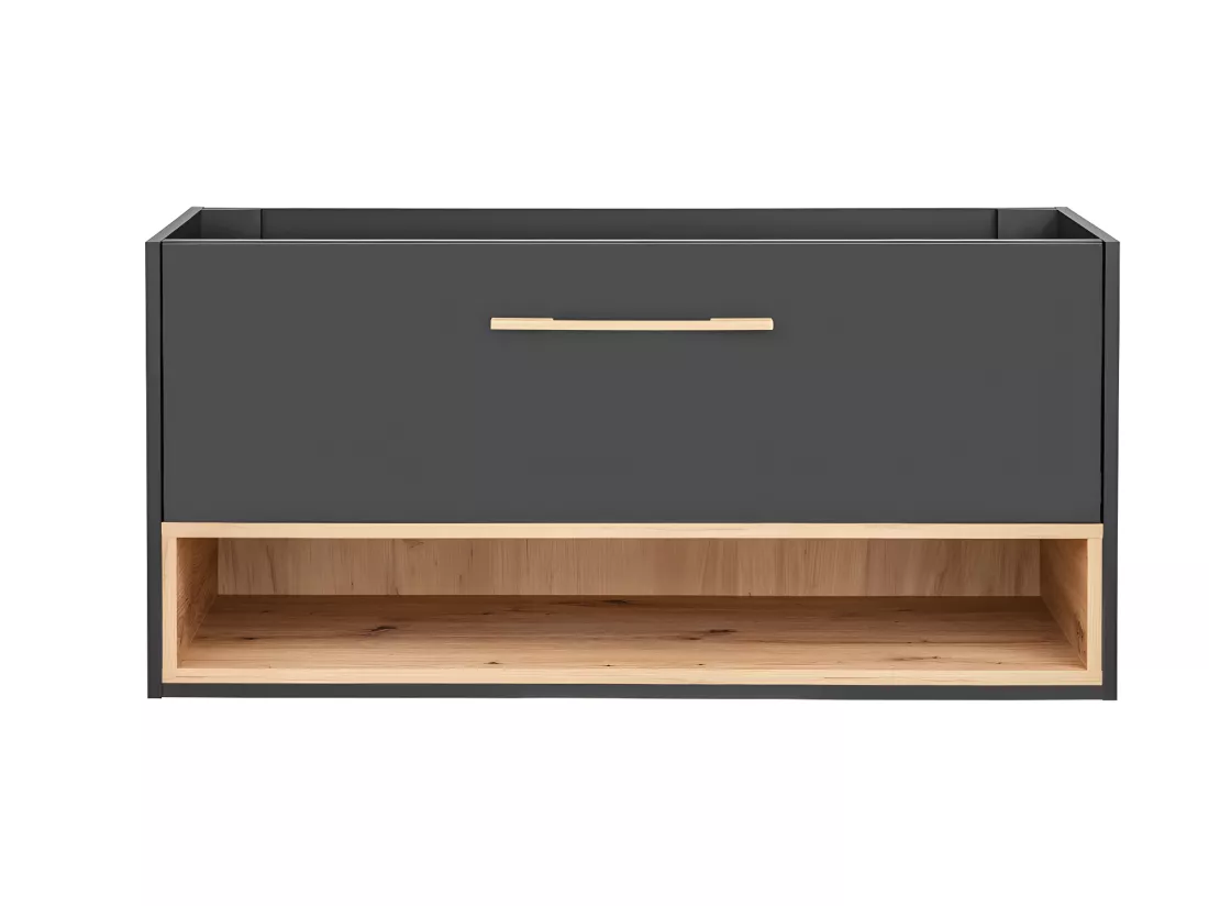 Meuble sous vasque suspendu anthracite - 120 cm - YANGRA