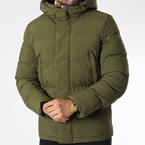 Doudoune Capuche Vert Kaki