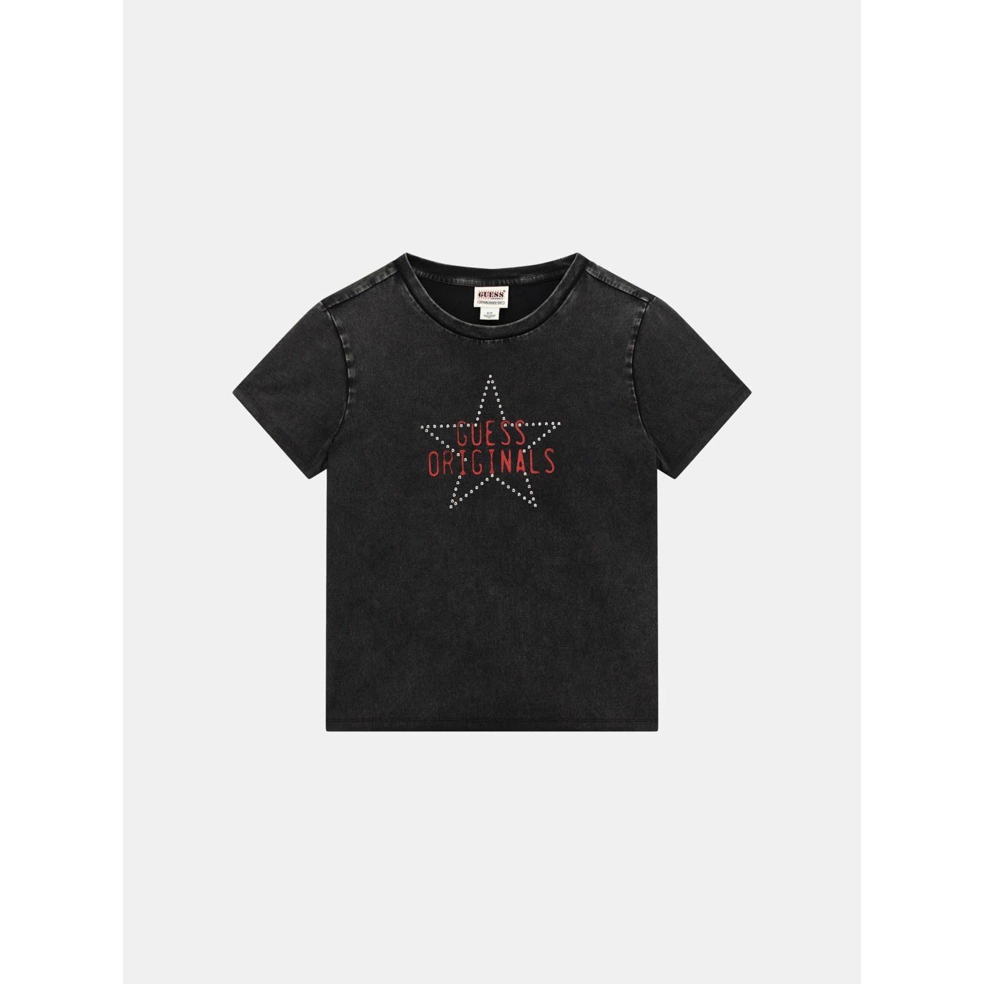 Guess Front Print and Studs T Shirt