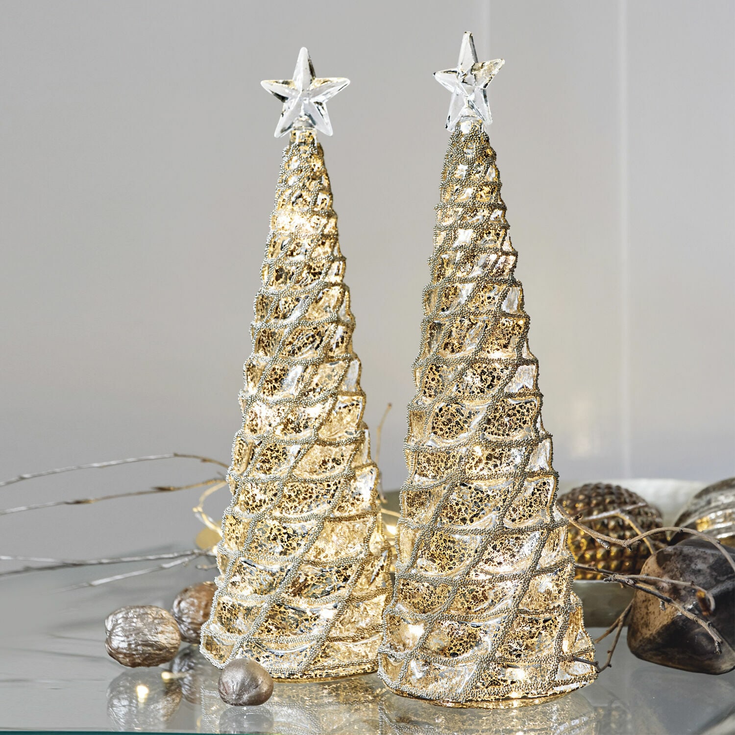 Deko-Baum 2er Set Glitter