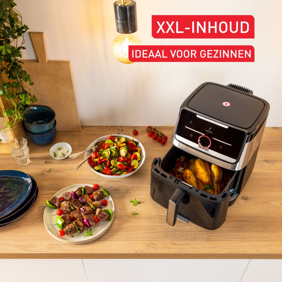 Easy Fry Smart & Silence XXL EY876D Stille air fryer met kijkvenster - Smart Assist - 7 L