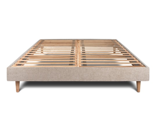 SOMMEIL DE PLOMB - Sommier 180 x 200 Sommier kit tissu beige brun 180x200 h29cm