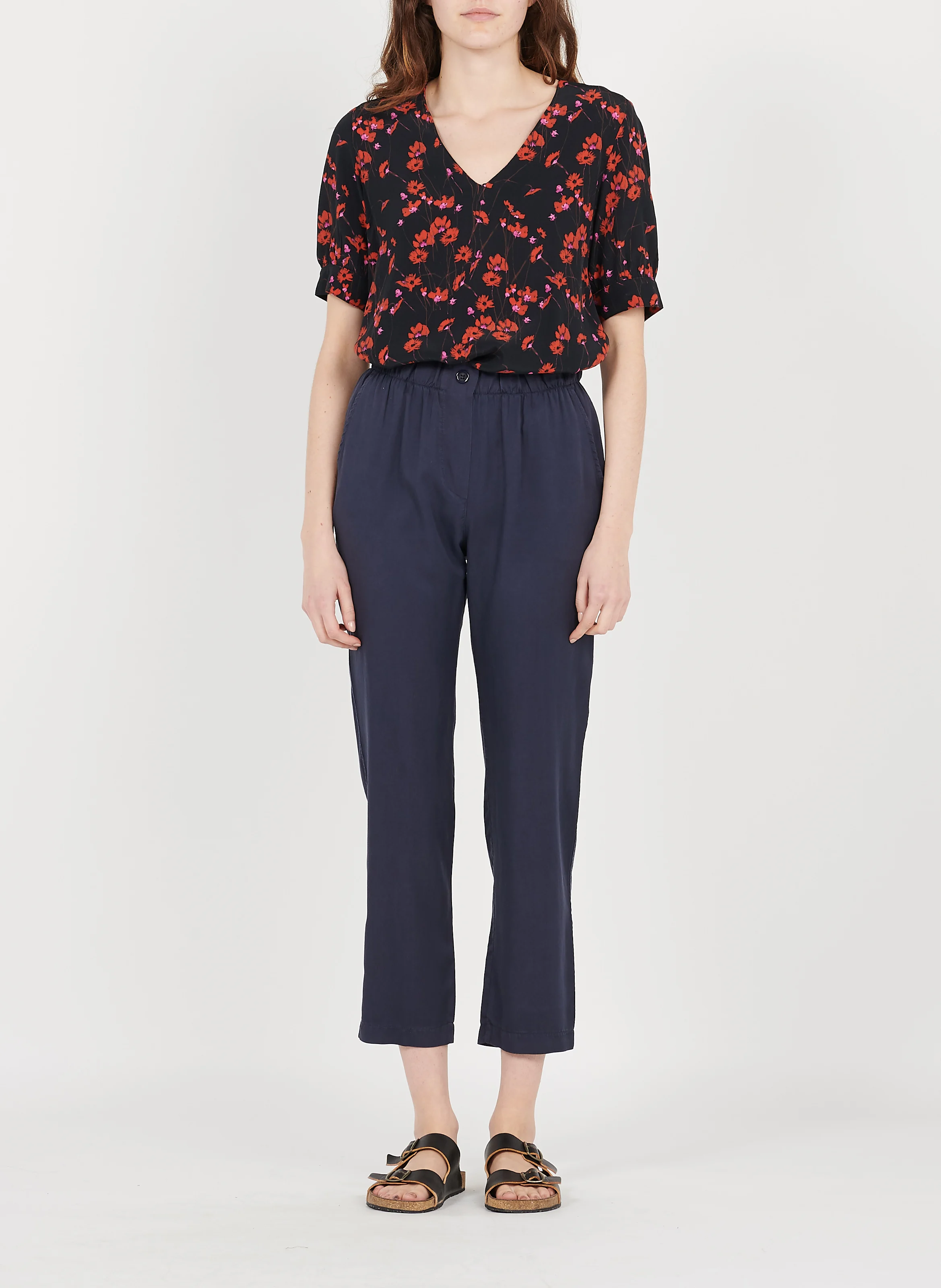 Pantalon droit 7/8ème | Bleu