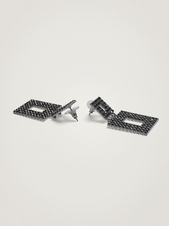 Brincos de níquel com diamantes - Multicoloridos