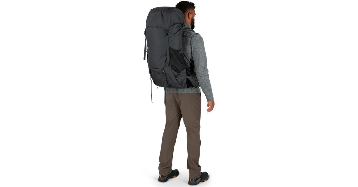 OspreyRook 50 rugzak  (Donkergrijs, 50 Liter, One Size, Dark Charcoal/Silver Lining)