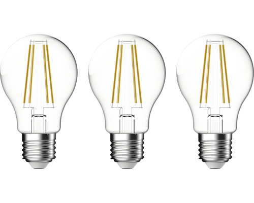 3x LED Lamp A60 E27/8.0W (75W) 1055 lm 2700 K warm wit helder 3 stuks