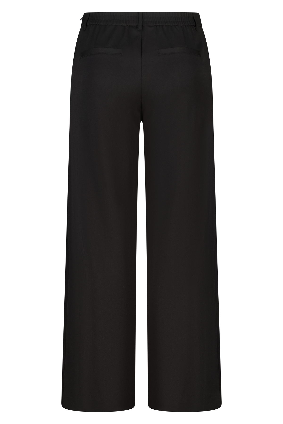 Wide-leg pantalon met elastische taille Zwart