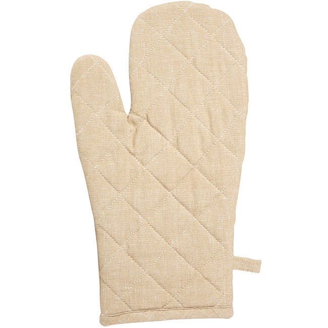 Manique et gant de cuisine beige