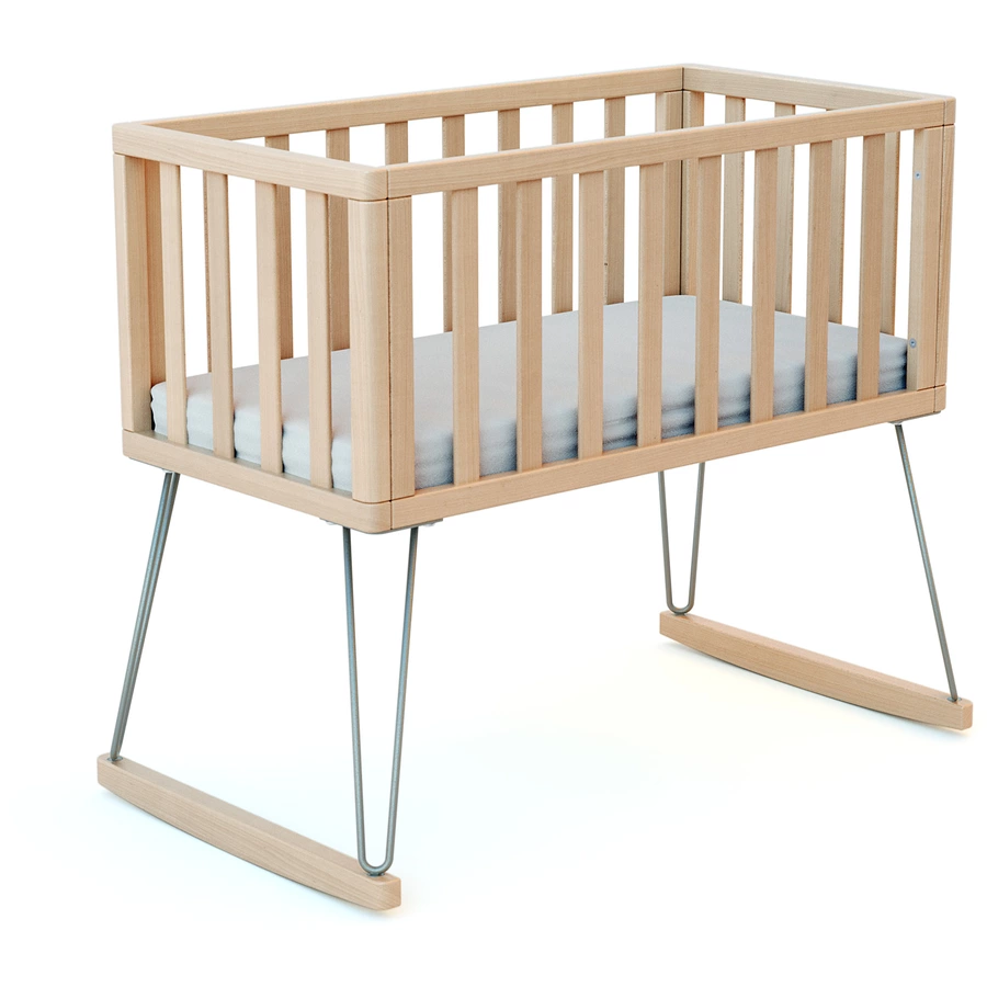 JURABABY Babywiege ONLY 40 x 80 cm Scandicraft Buche Stahl