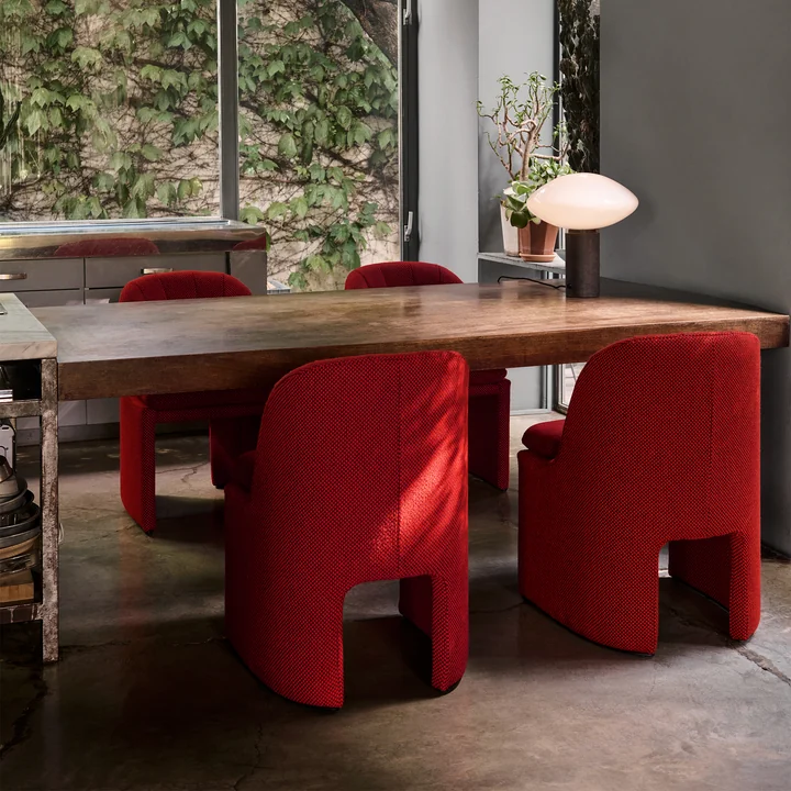 &Tradition - Loafer SC106 Dining Chair, grau (Stoff Kvadrat Cifrado 0771)