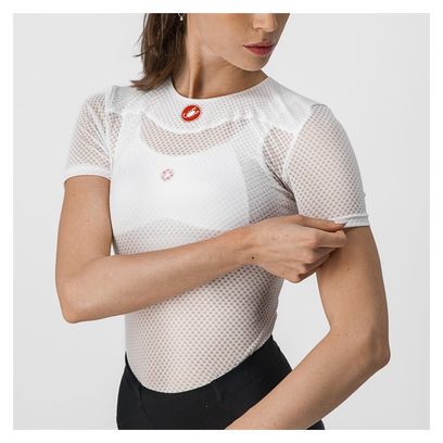 Maillot De Corps Manches Courtes Femme Castelli Pro Issue 2 Blanc