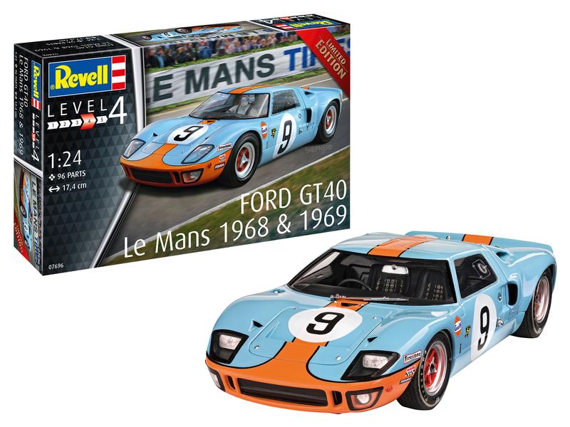 Revell Bausatz Ford GT40 Le Mans 1968 1:24 Detailgetreuer Ford GT40 Modellbausatz