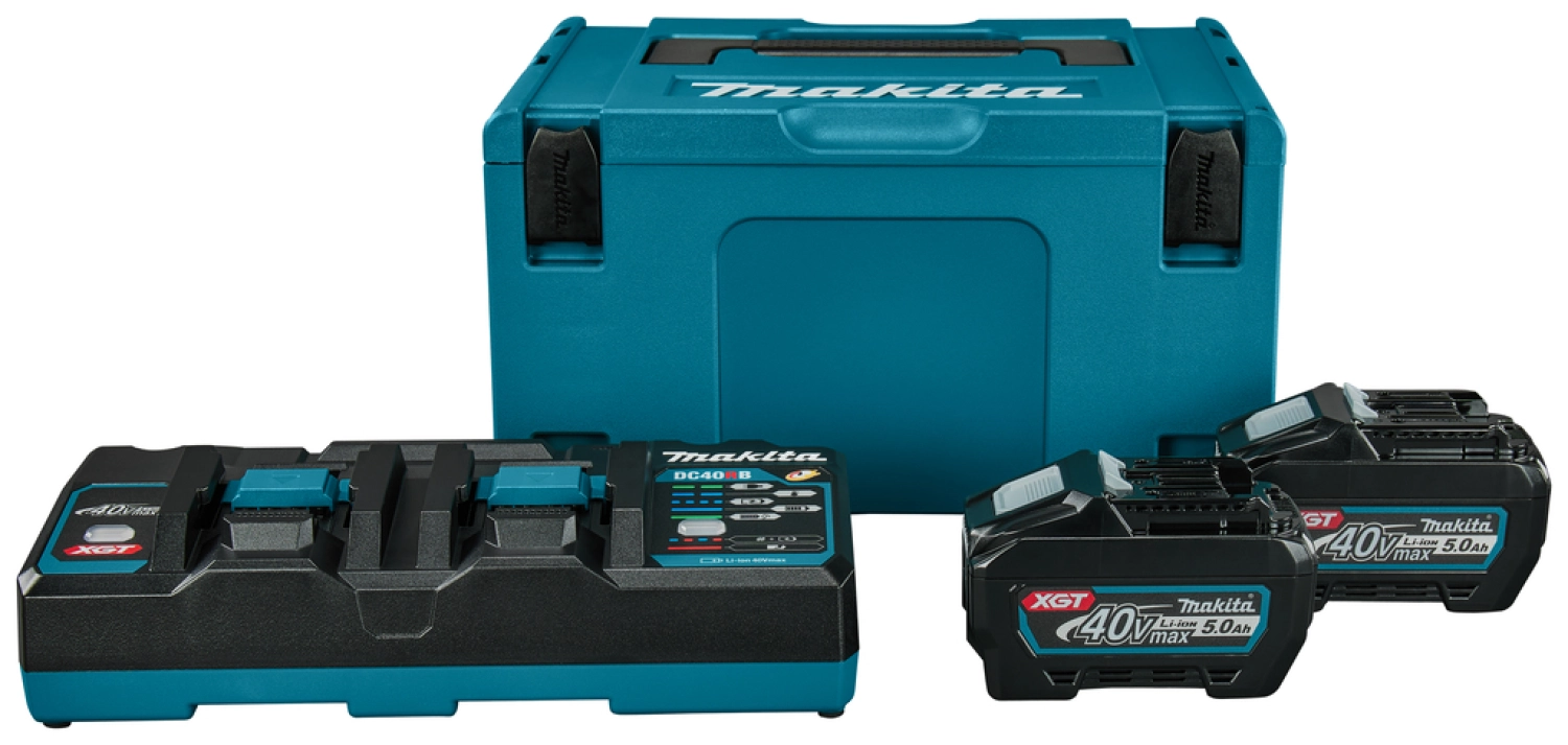 Makita 191U13-9 40V XGT Li-Ion accu starterset (2x 5.0Ah)   duolader in Mbox