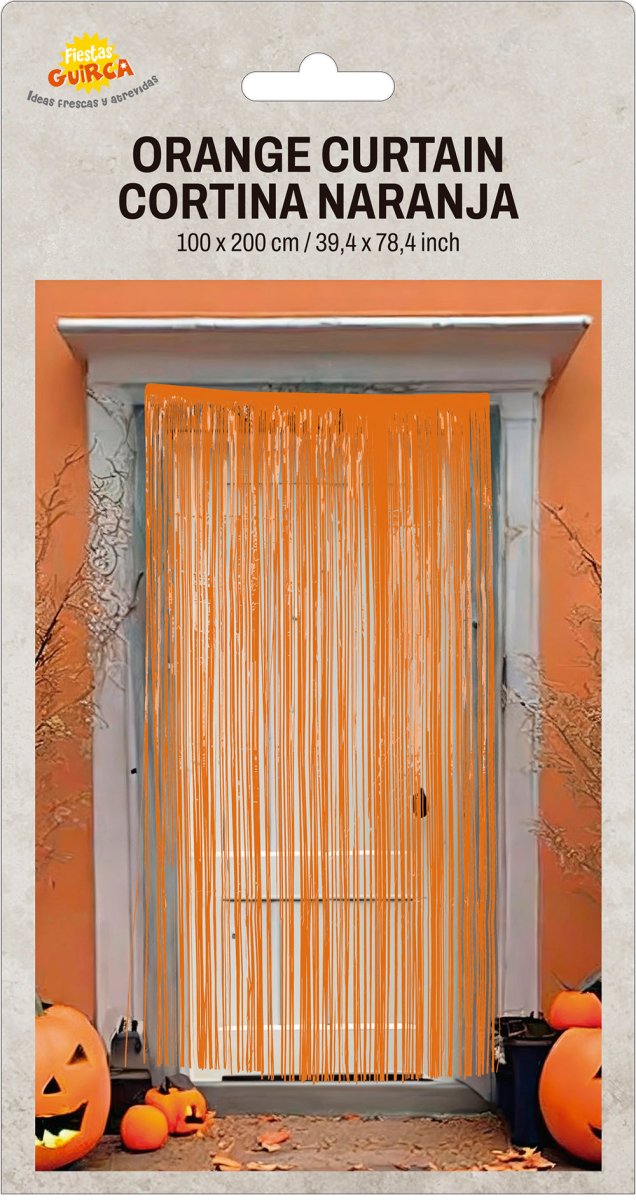 Oranje Deurgordijn Folie 2m