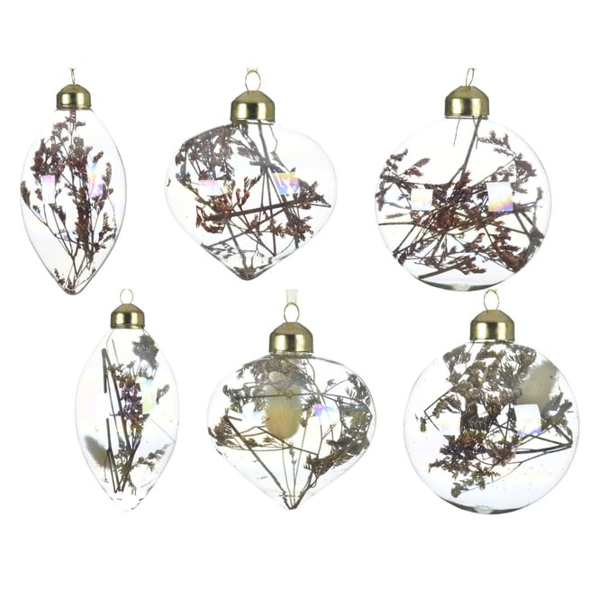 Christbaumkugel - Schleierkraut - aus Glas - Ø = ca. 8 cm - 1 Stück