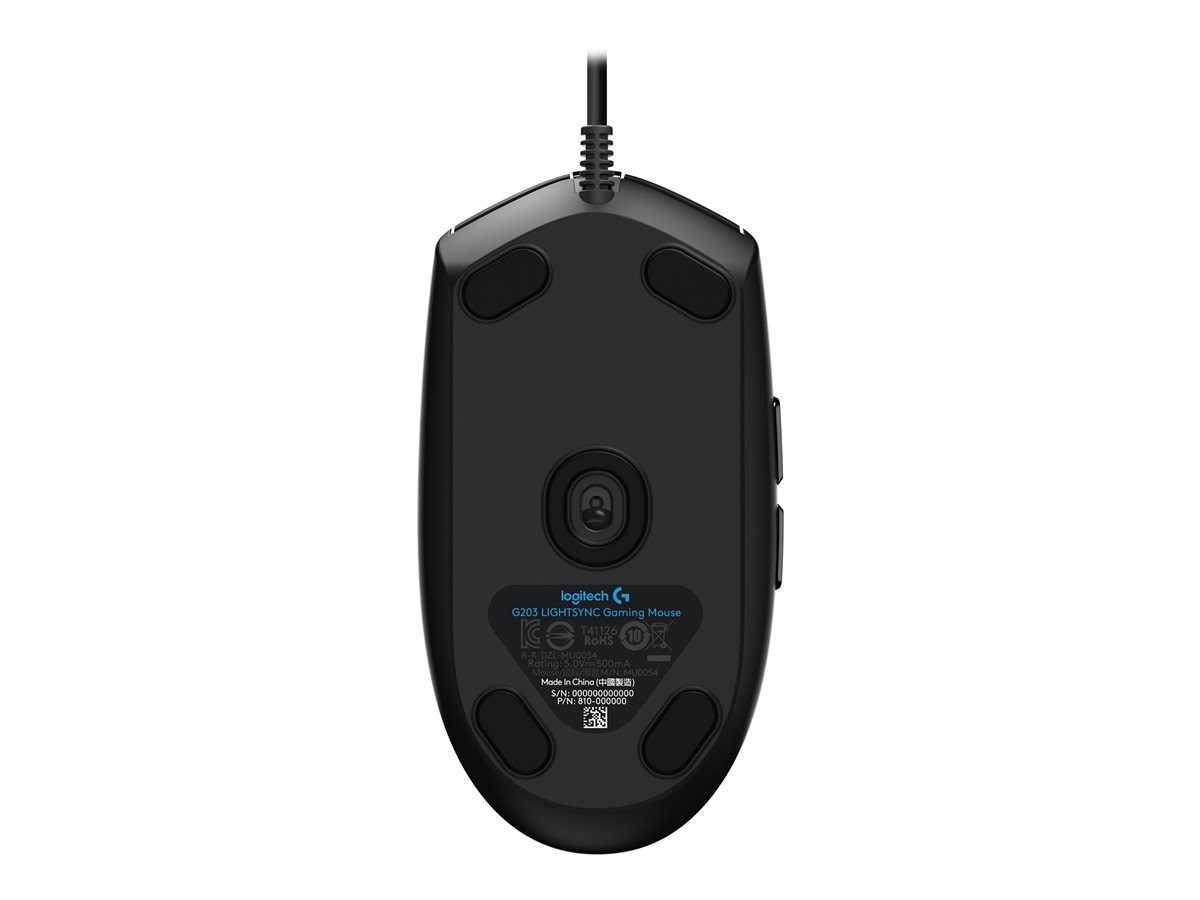 Logitech - G203 LIGHTSYNC Gaming Mus Black