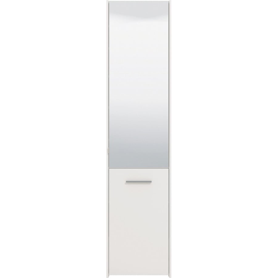 Schuhschrank Menorca Dekor Eiche weiss 89,5 x 199 x 37,5 cm, mit Spiegel