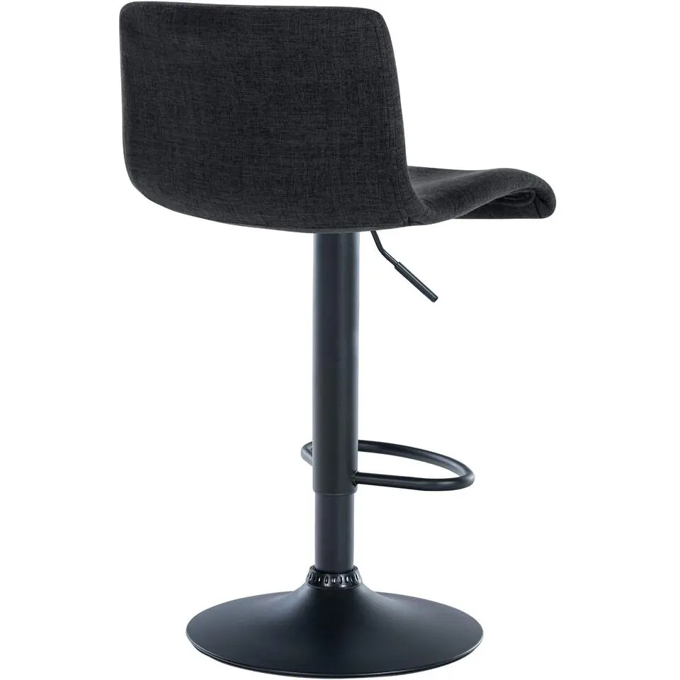CLP Set van 2 Barkruk Branford zwart Frame - Stof - zwart