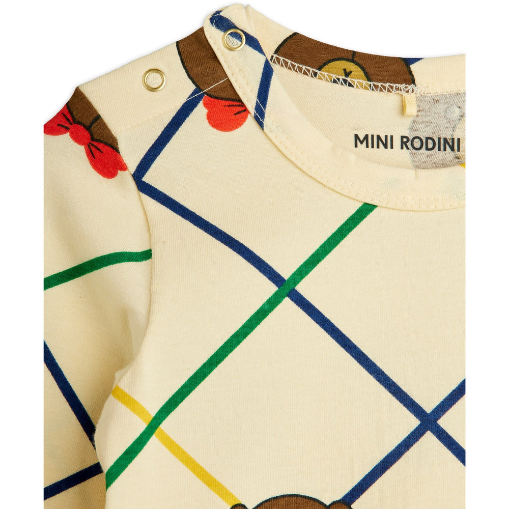 Køb Mini Rodini Off-white Bjørn Check AOP Ls Body