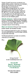 Leef Vitaal Ginkgo Combi Tabletten 60TB