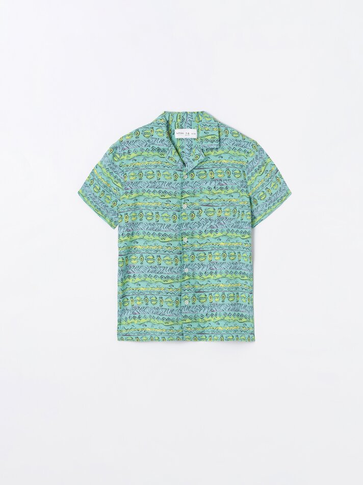 Camisa estampada Resort - Verde