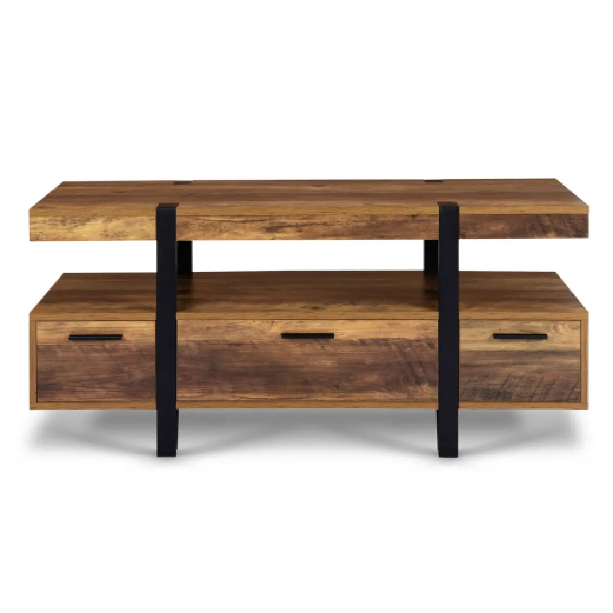 Idmarket Meuble TV AUSTRIA 113 cm - Bois foncé