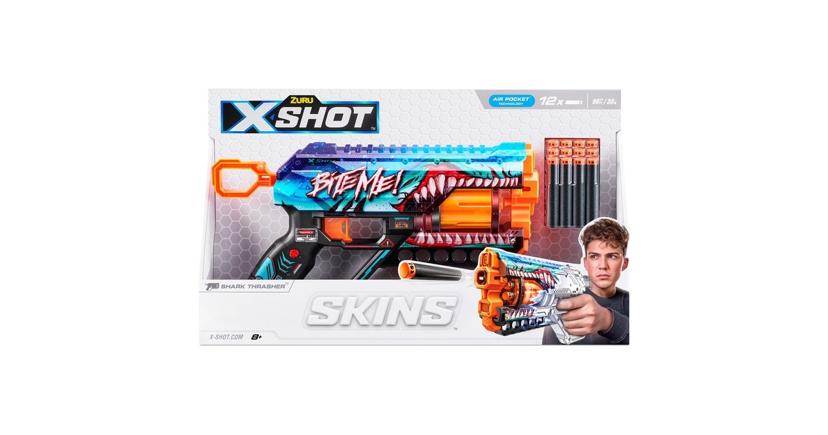 ZURUX-Shot Skins - Griefer Shark Trasher Dart blaster
