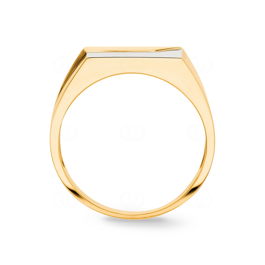 Herrenring 750/18 K Gelb- / Weissgold