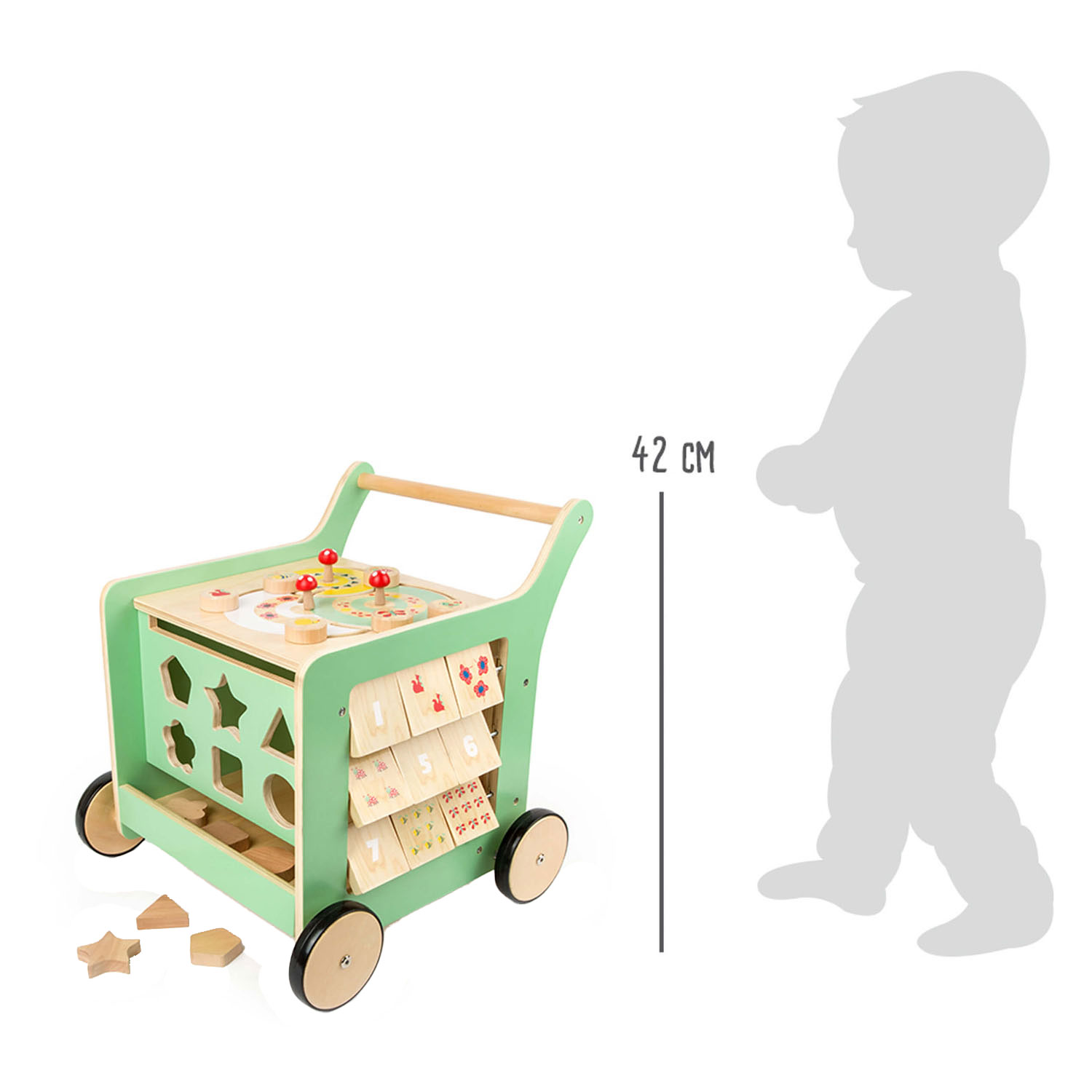 Small Foot - Houten Baby Walker Loopwagen Activiteitencentrum