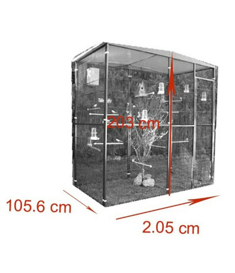 Volière de jardin de 2m2 avec porte