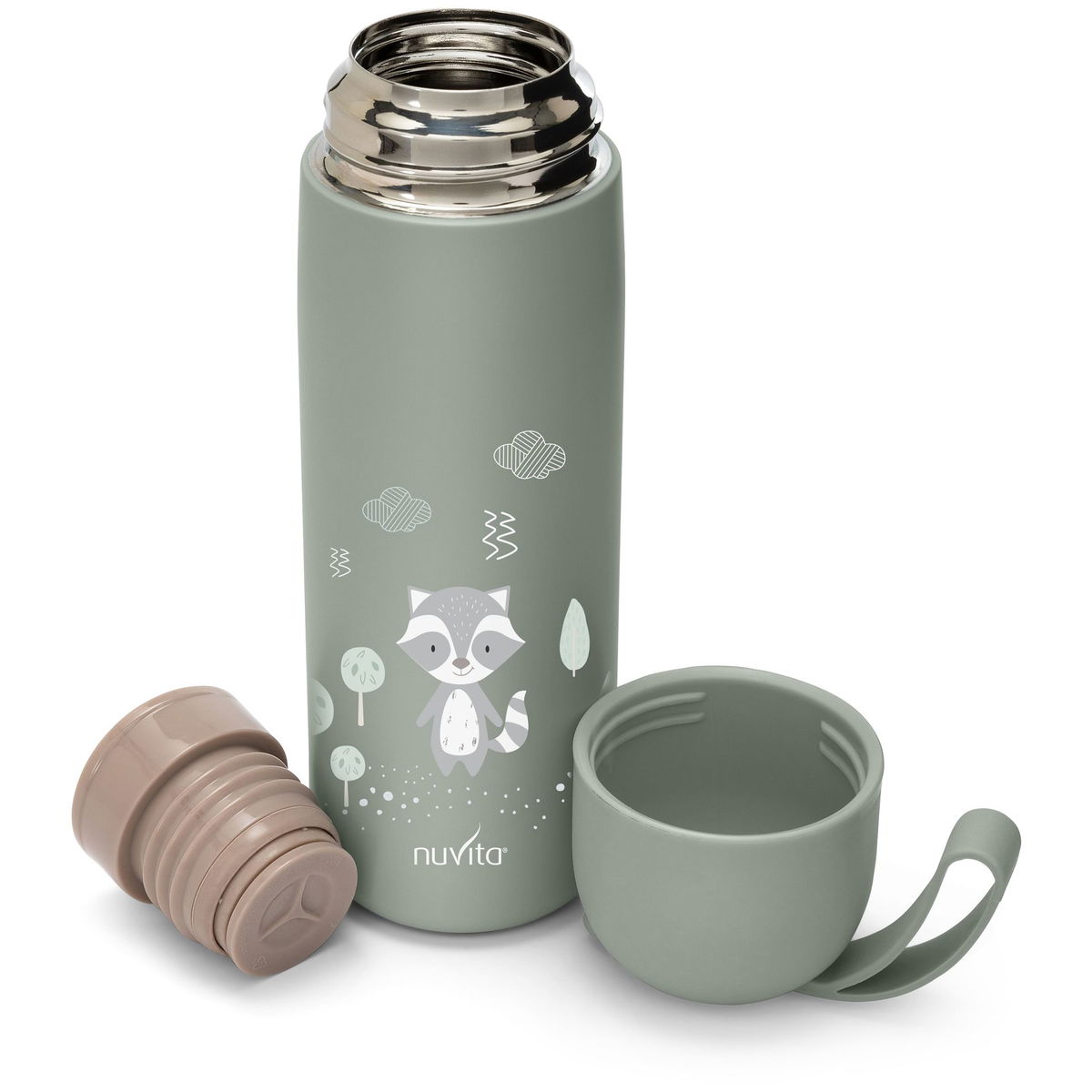 nuvitanuvita   Thermosflasche mit Trinkbecher sage green