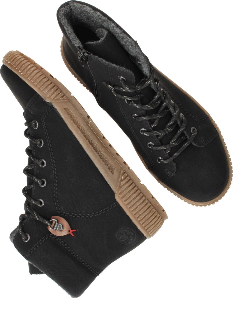 Rieker Veterschoenen Zwart Dames