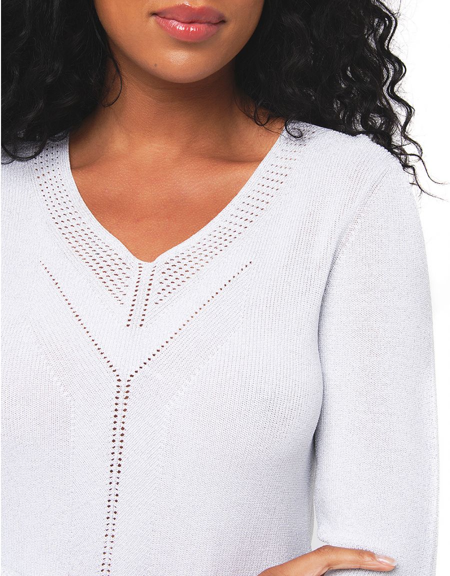 Pull irisé argenté