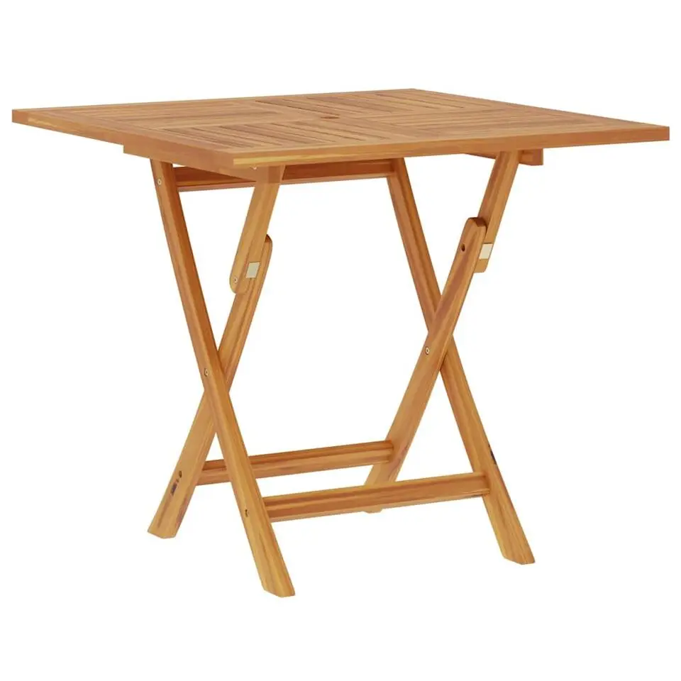 vidaXL - Tuintafel inklapbaar - Bruin - Massief teakhout - 85x85x76 cm