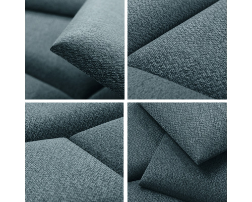 Salva wandkussen, groenblauw, geweven look, 30 x 60 cm