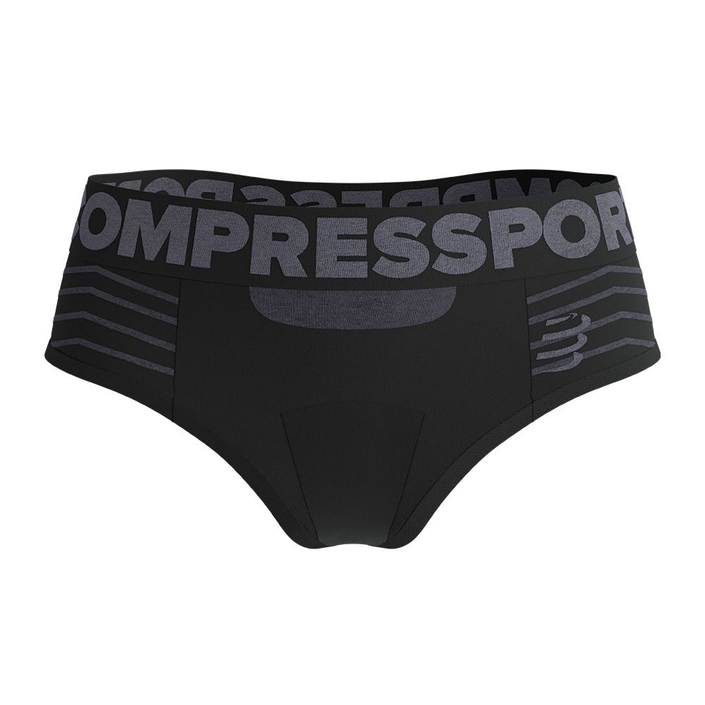 Compressport SEAMLESS - Boxer Femme black/grey